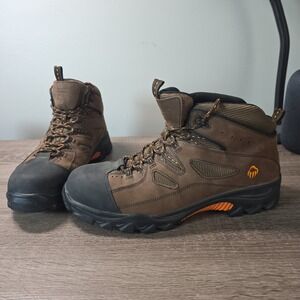 Wolverine Mens W02194 Harrison 6 Inch Waterproof Work Boots Brown Size 13M